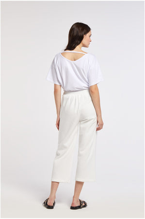 PANTALONE COULOTTE IN FELPA