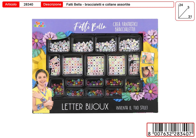 Scatola Perline con Lettere