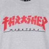 THRASHER Felpa Girocollo Uomo Godzilla Logo Crewneck Light Steel da uomo