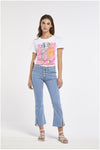 PANTALONE CROPPED FLARE CON BOTTONI A VISTA