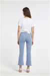 PANTALONE CROPPED FLARE CON BOTTONI A VISTA
