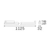 Proiettore Lineare Display Metallo Nero Led 40W 4000K L.112,5Cm