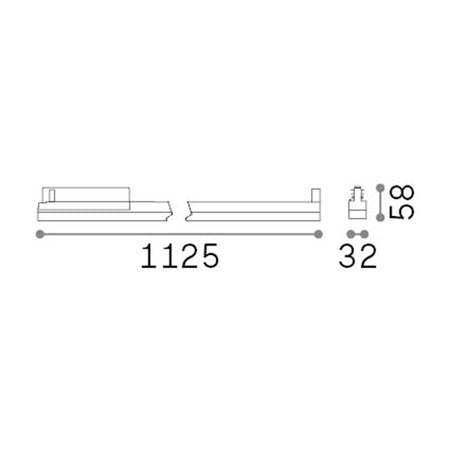 Proiettore Lineare Display Metallo Nero Led 40W 4000K L.112,5Cm