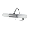 Applique a parete da specchio in metallo cromo 2 diffusori in vetro design moderno semplice 2xG9 max 28w