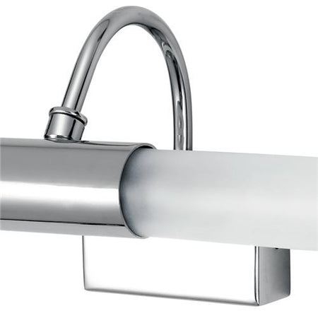 Applique a parete da specchio in metallo cromo 2 diffusori in vetro design moderno semplice 2xG9 max 28w