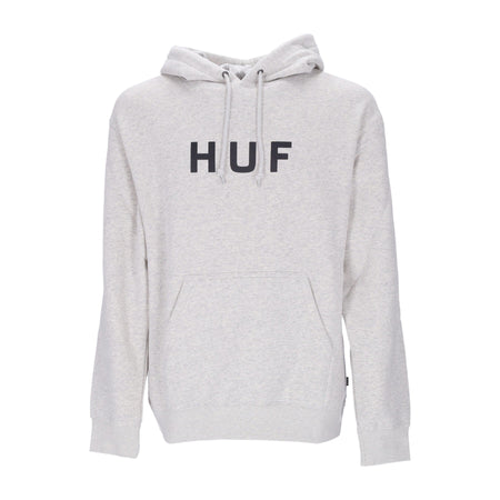 HUF Felpa Cappuccio Uomo Essentials Og Logo P/o Hoodie Athletic Heather da uomo