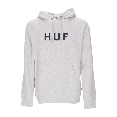 HUF Felpa Cappuccio Uomo Essentials Og Logo P/o Hoodie Athletic Heather da uomo