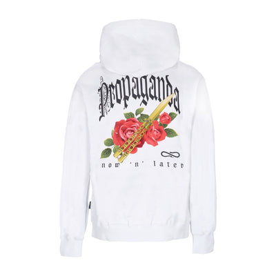 PROPAGANDA Felpa Cappuccio Uomo Butterfly Hoodie White da uomo