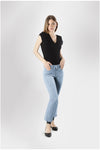 DENIM CROPPED FLARE