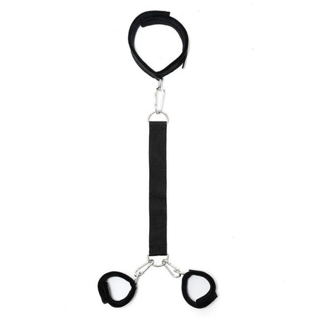 COLLARE NERO CON POLSIERE RIMBA BONDAGE PLAY