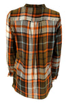 Caliban Camicie Arancio/militare/avorio da donna