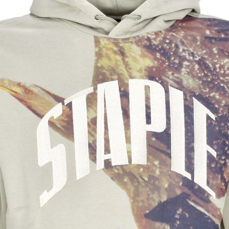 STAPLE Felpa Cappuccio Uomo Montrose Graphic Hoodie Sage da uomo