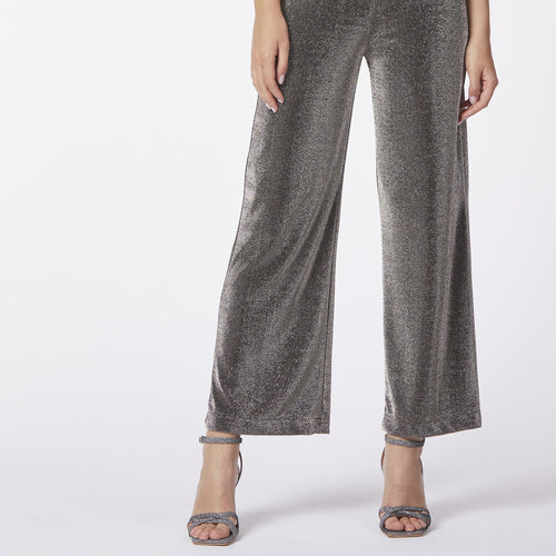PANTALONE COULOTTE TESSUTO LUREX