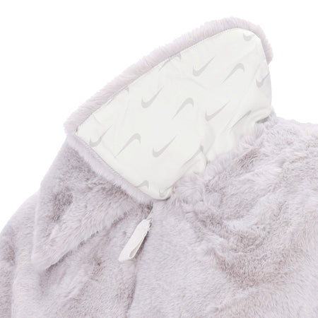 Nike Pelliccia Donna Faux Fur Long Jacket Lt Iron Ore/light Bone/sail da donna