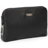 Sei G pochette nera da uomo con lucchetto ID
