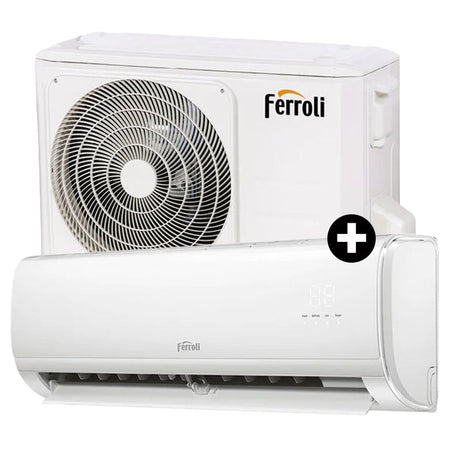 FERROLI GIADA S 12000 BTU (2CP001MF+2CP001IF) - CONDIZIONATORE 12000 BTU - INVERTER - GAS R32 - CONTROLLO WI-FI - CLASSE A+/A++