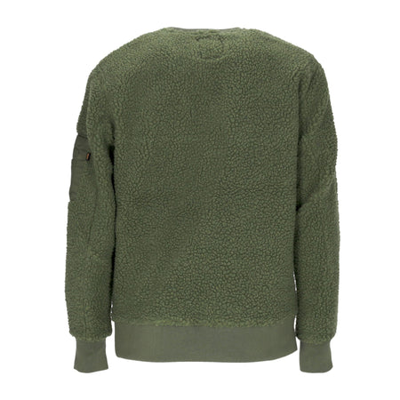ALPHA INDUSTRIES Felpa Girocollo Uomo Teddy Sweater Sage Green da uomo