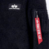 ALPHA INDUSTRIES Felpa Cappuccio Uomo Teddy Hoodie Black da uomo