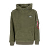 ALPHA INDUSTRIES Felpa Cappuccio Uomo Teddy Hoodie Sage Green da uomo