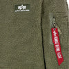 ALPHA INDUSTRIES Felpa Cappuccio Uomo Teddy Hoodie Sage Green da uomo