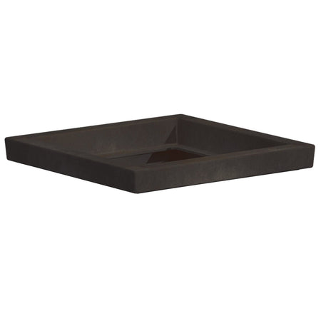 Sottovaso per vaso quadrato in resina per piante e fiori "Made in Italy" da esterno