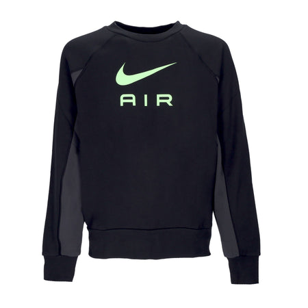 Nike Felpa Leggera Girocollo Uomo Sportswear Air French Terry Crew Black/dk Smoke Grey/ghost Green da uomo