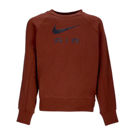 Nike Felpa Leggera Girocollo Uomo Sportswear Air French Terry Crew Oxen Brown/black da uomo