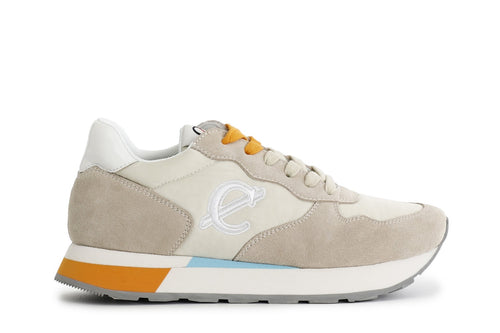 SNEAKERS IN PELLE SCAMOSCIATA E TESSUTO