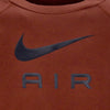 Nike Felpa Leggera Girocollo Uomo Sportswear Air French Terry Crew Oxen Brown/black da uomo