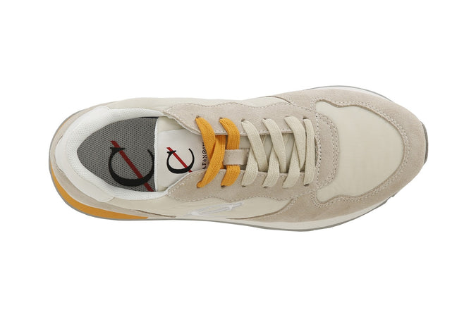 SNEAKERS IN PELLE SCAMOSCIATA E TESSUTO