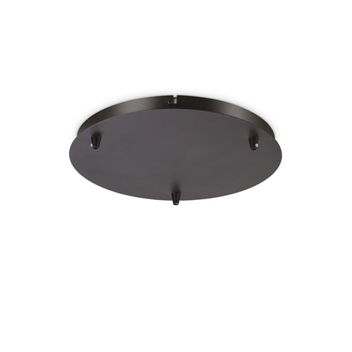 Rosone Standard All In Metallo Nero 3 Luci