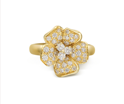 LEOPIZZO - Anello Flora oro giallo