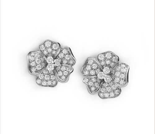LEOPIZZO - Orecchini Flora oro bianco