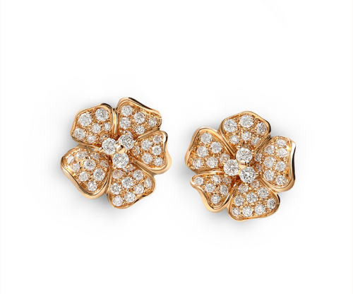 LEOPIZZO - Orecchini Flora oro rosa