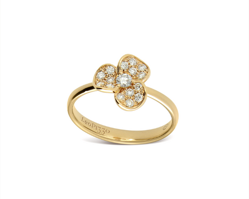 LEOPIZZO - Anello Candy Fiore oro giallo