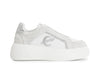 SLIPON IN PELLE SCAMOSCIATA LAMINATA CON RIPORTI GLITTER