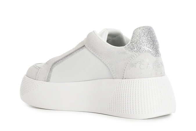 SLIPON IN PELLE SCAMOSCIATA LAMINATA CON RIPORTI GLITTER
