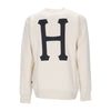 HUF Felpa Girocollo Uomo Essentials Classic H Crew Natural da uomo