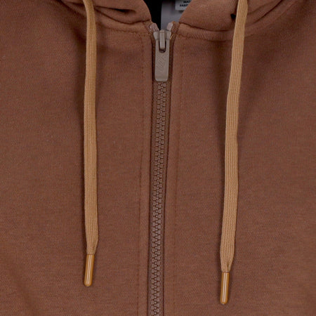 Nike Felpa Cappuccio Zip Donna Sportswear Air Fleece Full-zip Hoodie Cacao Wow/ale Brown/ale Brown da donna