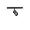 Faretto Binario Singolo Dali Ego Alluminio Nero 1 Luce 8W 3000K Luce Calda