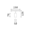 Faretto Binario Singolo Dali Ego Alluminio Nero 1 Luce 8W 3000K Luce Calda