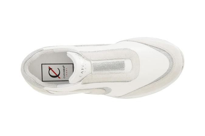 SNEAKERS SLIP ON IN PELLE E GLITTER