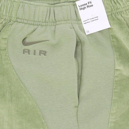 Nike Pantalone Tuta Leggero Donna Sportswear Air High-waisted Corduroy Fleece Pants Alligator/medium Olive da donna