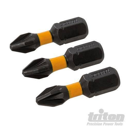 3 pz Punte inserti S2 ad impatto a taglio per cacciavite avvitatori in acciaio Triton