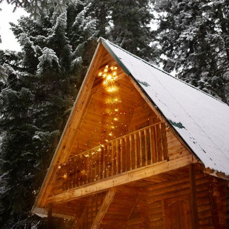 Stella cometa 3 m, con gocce led bianco caldo per addobbi e decorazioni natalizie