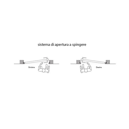 Facchinetti serratura zincata 60mm a spingere sinistra per portoncino da applicare