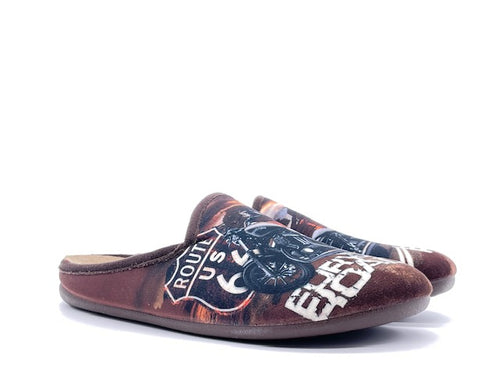 GIO DREAMS Ciabatta Chiusa Uomo Moto Marrone