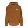 ALPHA INDUSTRIES Felpa Cappuccio Uomo Teddy Hoodie Camel da uomo