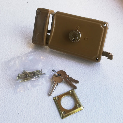 Facchinetti serratura corta a spingere sinistra 60mm ferroglietto cilindro fisso a 3 mandate