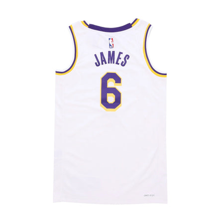 NIKE NBA Canotta Basket Uomo Nba Dri Fit Swingman Jersey No 6 Lebron James Loslak White da uomo